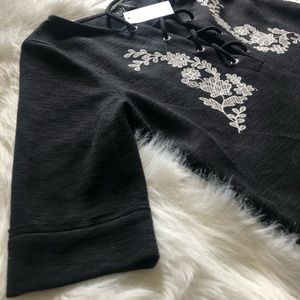 NWT Fab’rik Lace Up Mini Dress